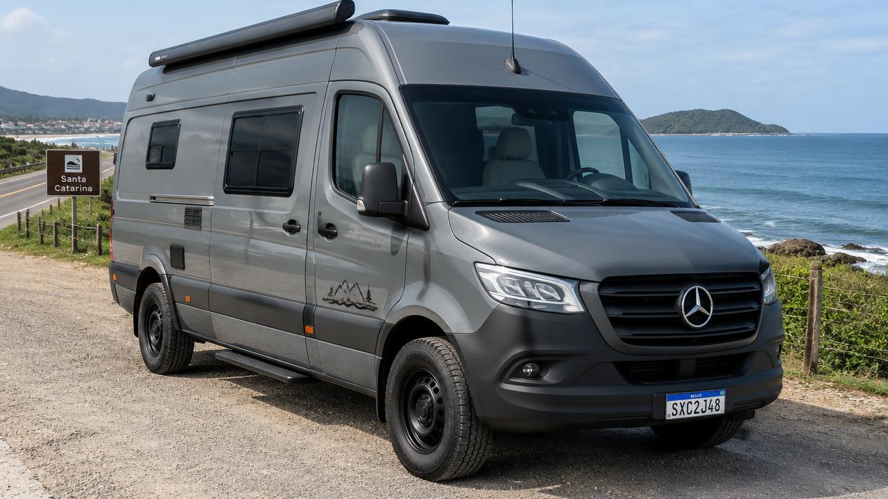 Mercedes-Benz Sprinter 416 CDI motorhome 2023 cinza — frente